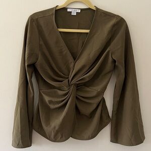 Olive Green Tie Top!